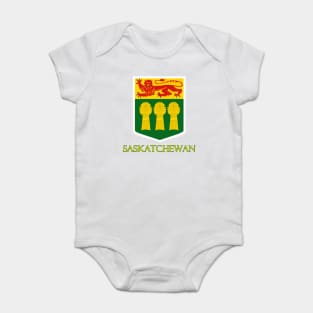 Saskatchewan,  Canada - Coat of Arms Design Baby Bodysuit